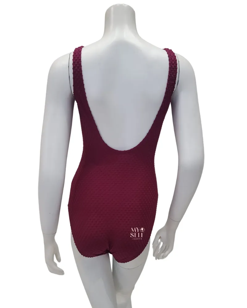 23DD180 Merlot Day Dream High Neck Swimsuit