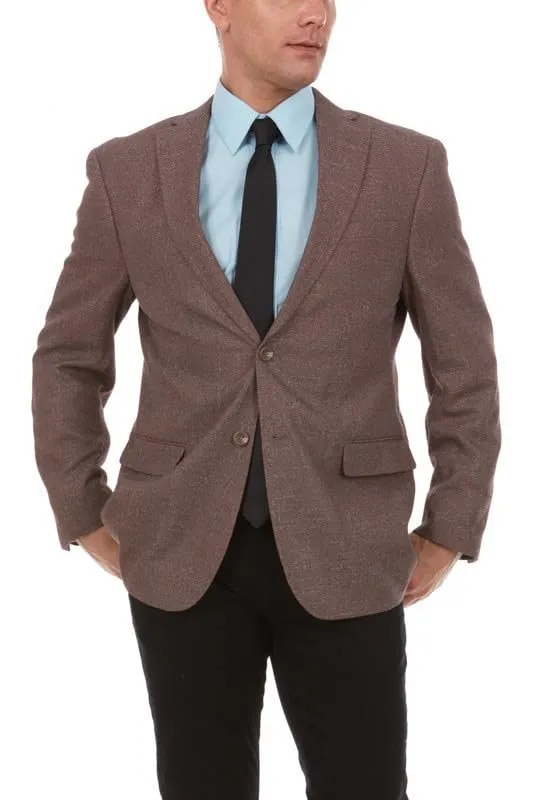 Adam Baker Men's Single Breasted Modern Fit Blazer/Sport Coat - Brown