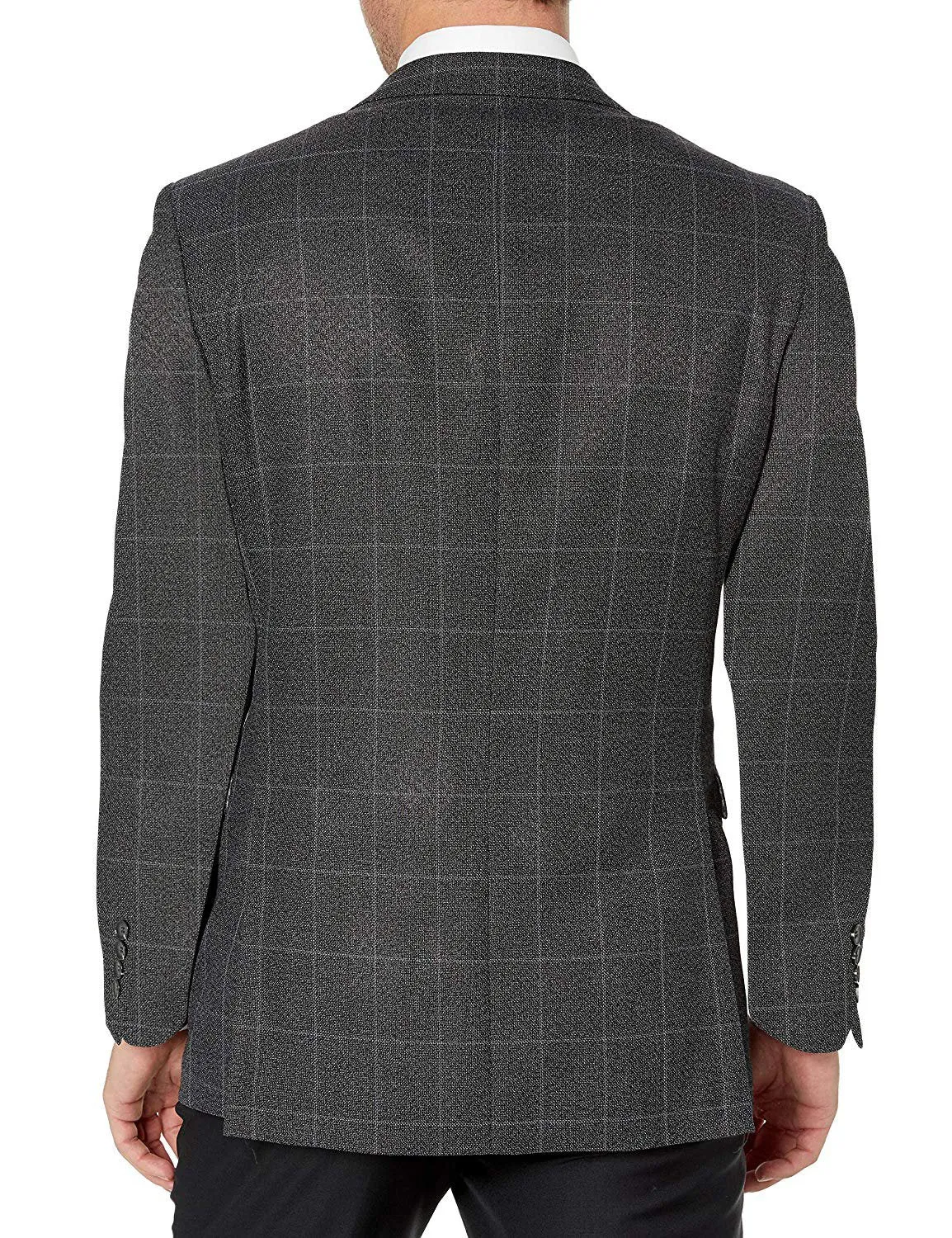 Adam Baker Mens Ultra Slim fit Notch Lapel Plaid Sport Coat/Blazer- Colors