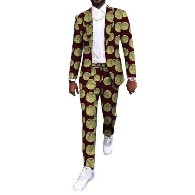 African Men‘s Printed Blazers Suit