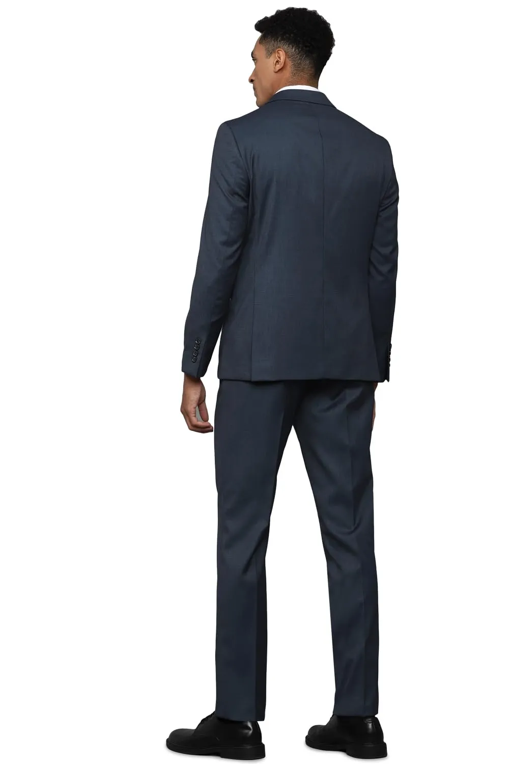 Allen Solly Men's Polyester Blend Two Piece Suit (ASSURSLFV81742_Navy