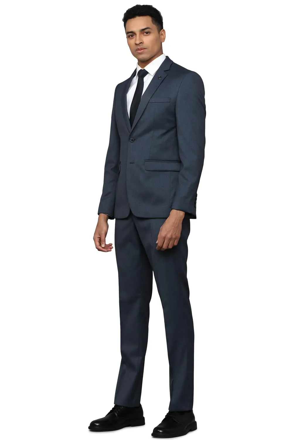 Allen Solly Men's Polyester Blend Two Piece Suit (ASSURSLFV81742_Navy