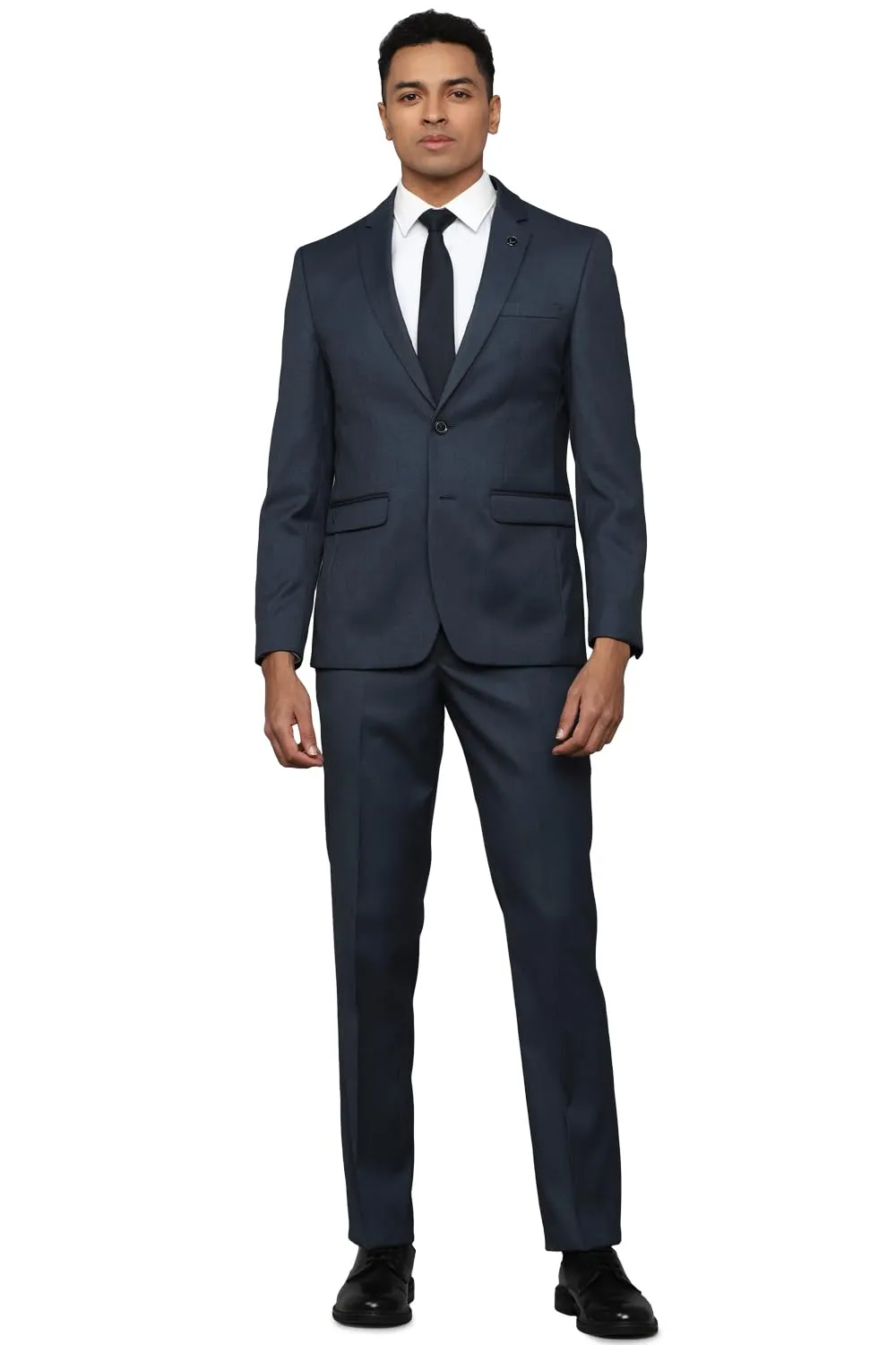 Allen Solly Men's Polyester Blend Two Piece Suit (ASSURSLFV81742_Navy