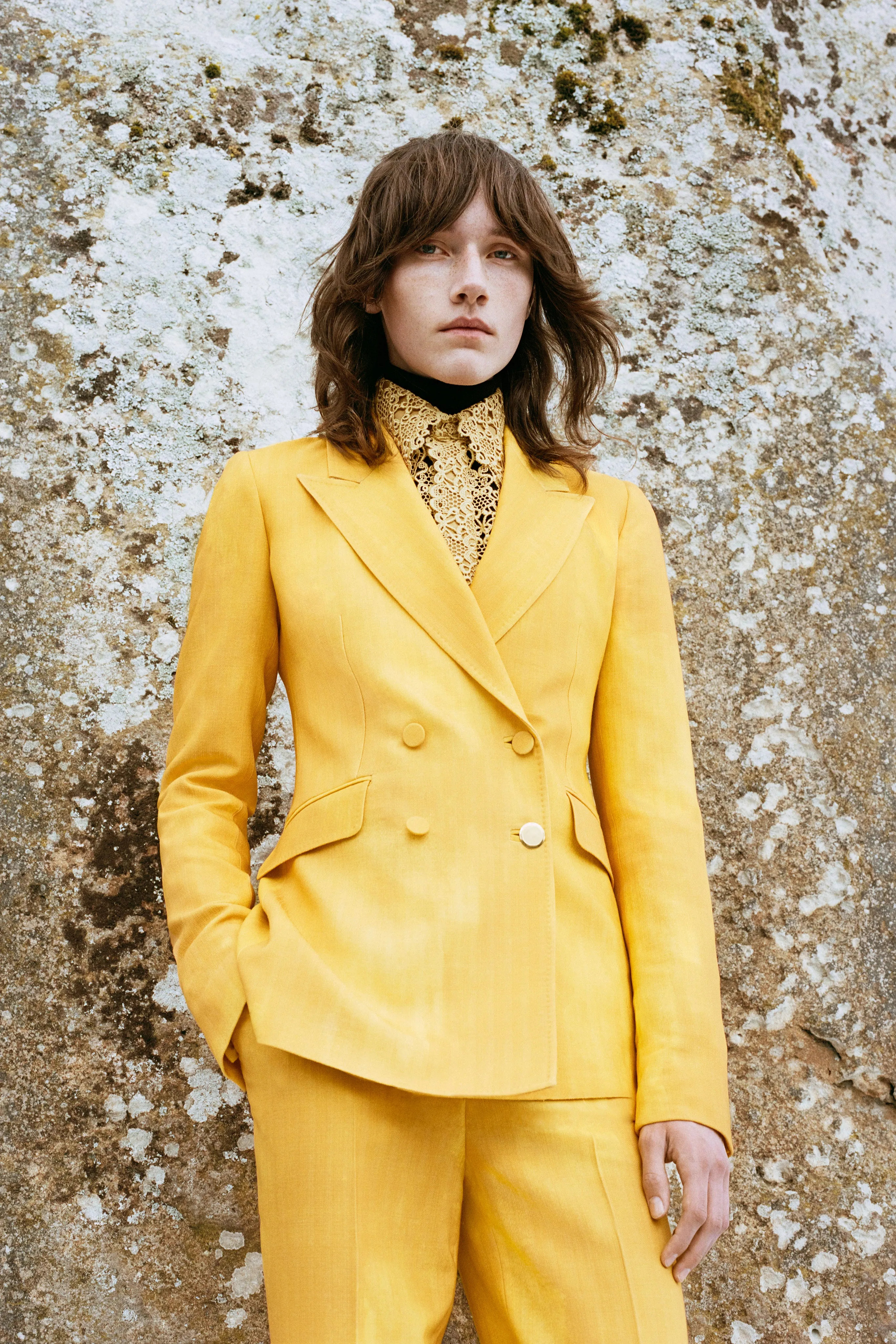 Angela Blazer in Cadmium Yellow Virgin Wool