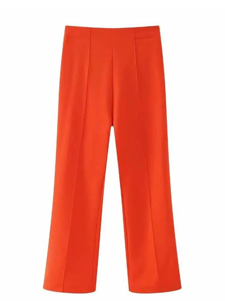 Belted High Waist Wide Leg Pant Suit