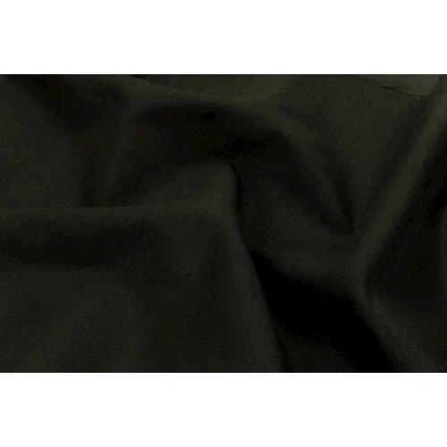 Black Striped Tropical Wool Blend Shirting Fabric