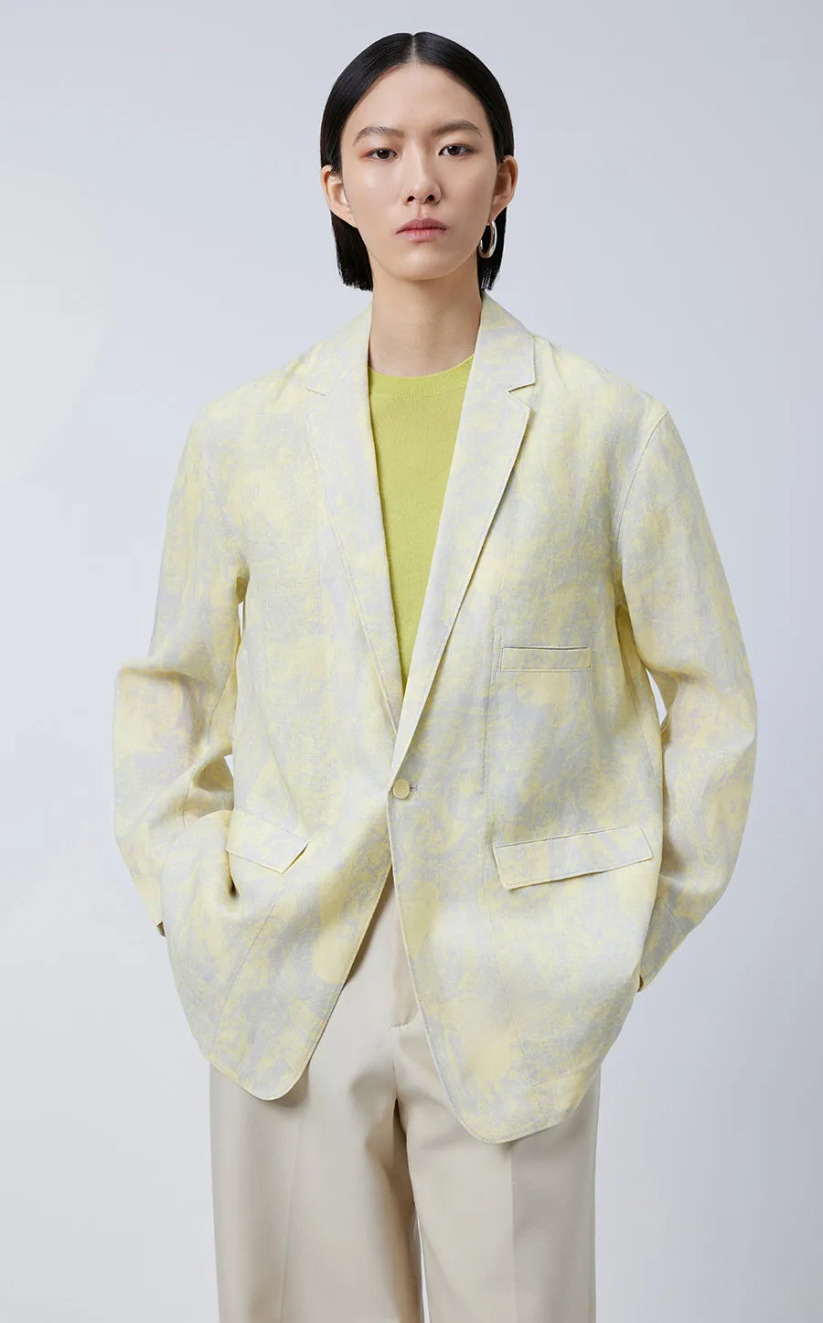 Blazer / (ESG) JNBY Miao-Inspired Prints Blazer