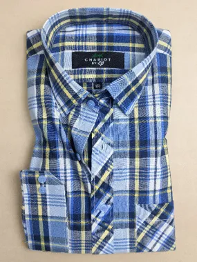 Blue Checks Formal Dress Shirt For Men MFS81