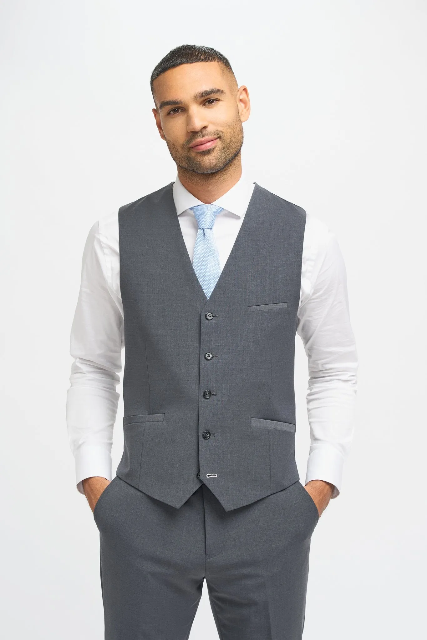 Bond Charcoal Three Piece Suit