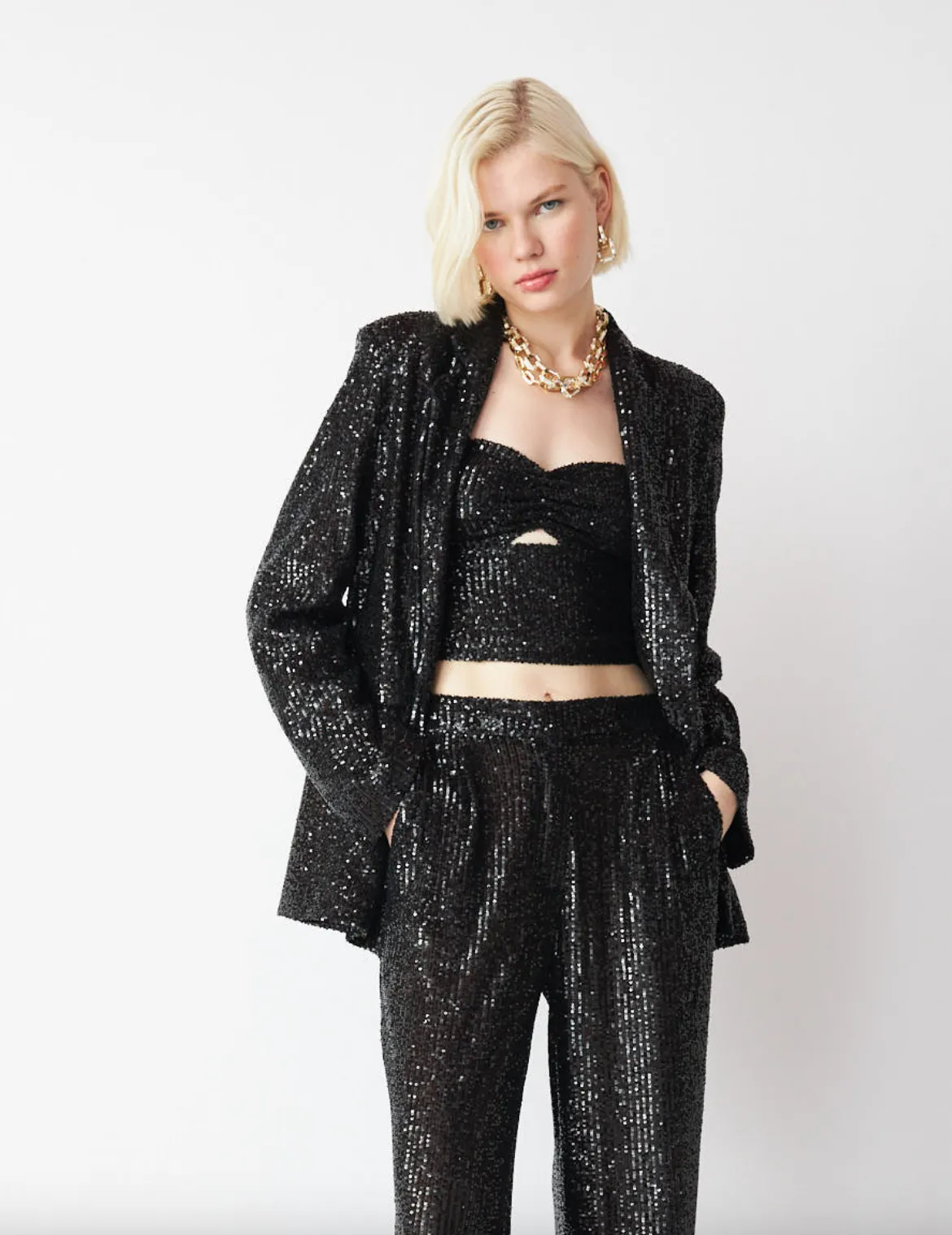 Boris Sequin Jacket - Black