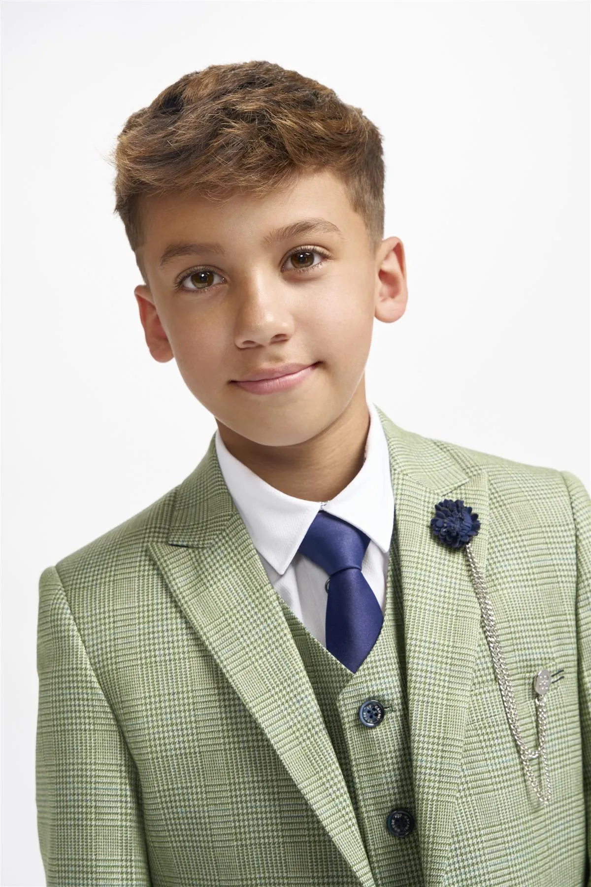 Boys Caridi Sage Three Piece Suit