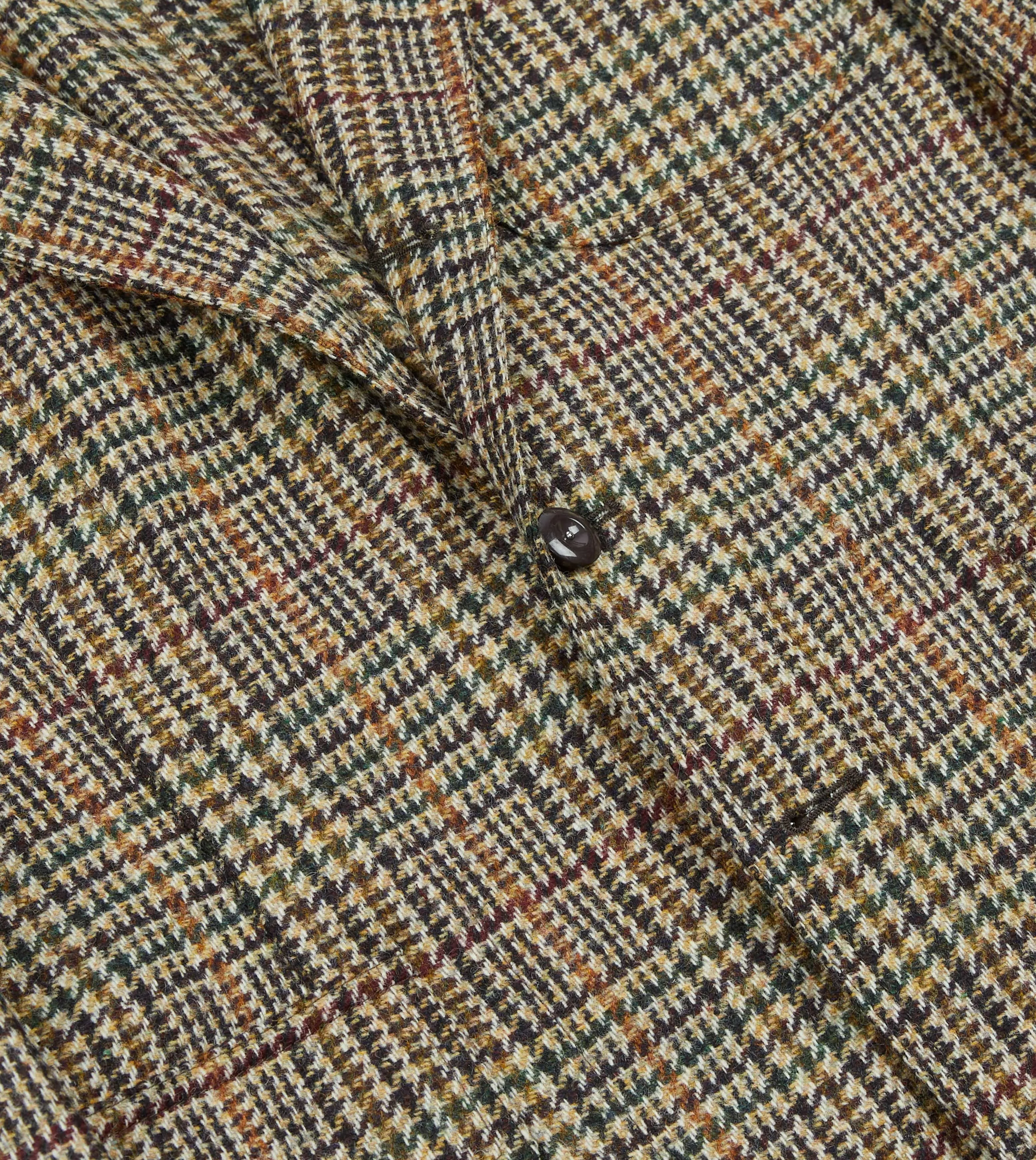 Brown and Burgundy Prince of Wales Check Shetland Tweed Games Blazer Mk. VII