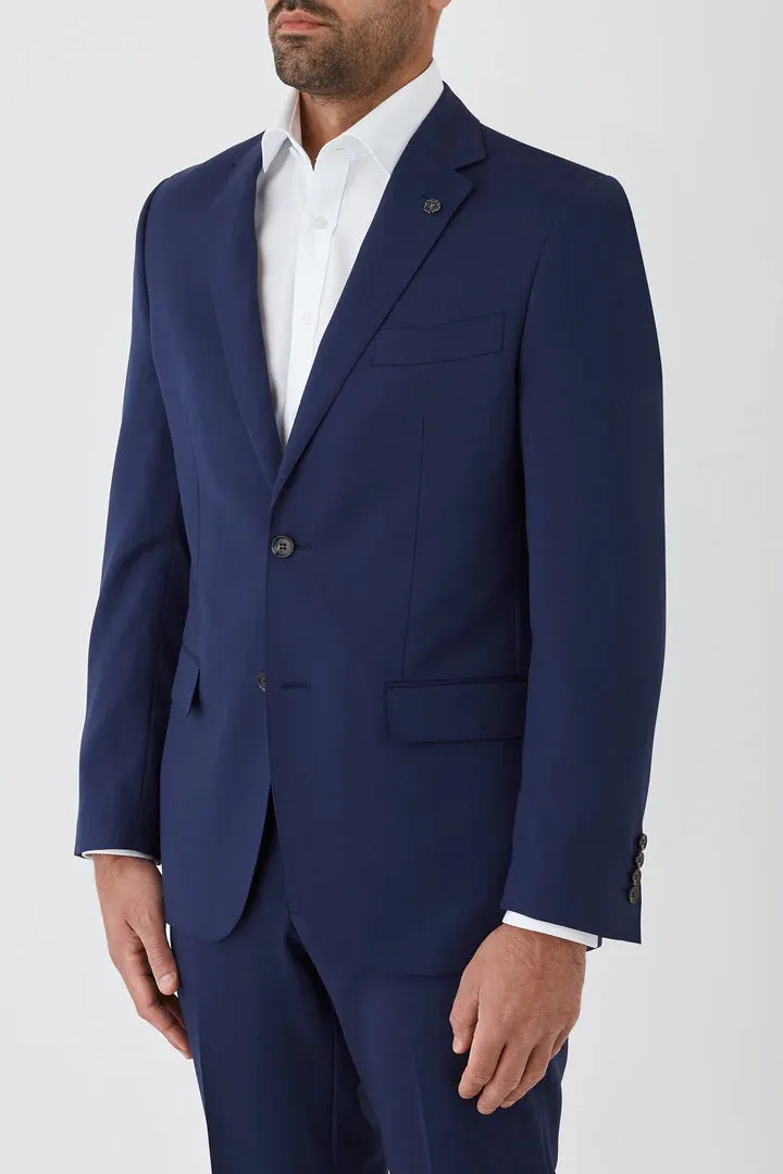 Cambridge - Morse Pure Wool Suit Jacket - Black | Bright Navy