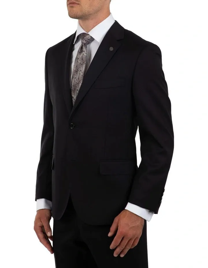 Cambridge - Morse Pure Wool Suit Jacket - Black | Bright Navy