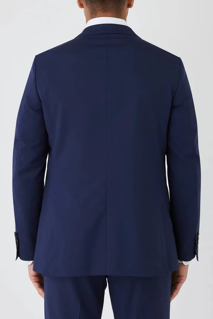 Cambridge - Morse Pure Wool Suit Jacket - Black | Bright Navy