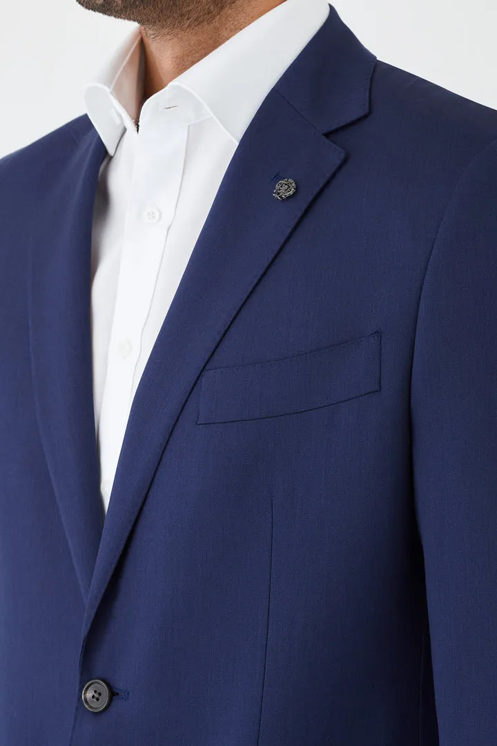 Cambridge - Morse Pure Wool Suit Jacket - Black | Bright Navy