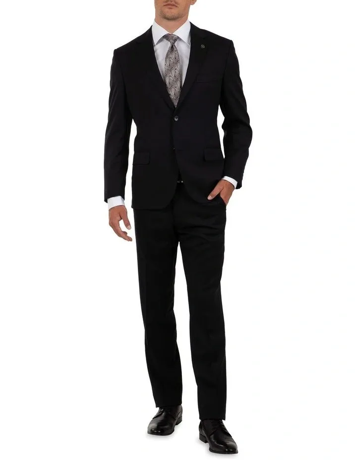 Cambridge - Morse Pure Wool Suit Jacket - Black | Bright Navy