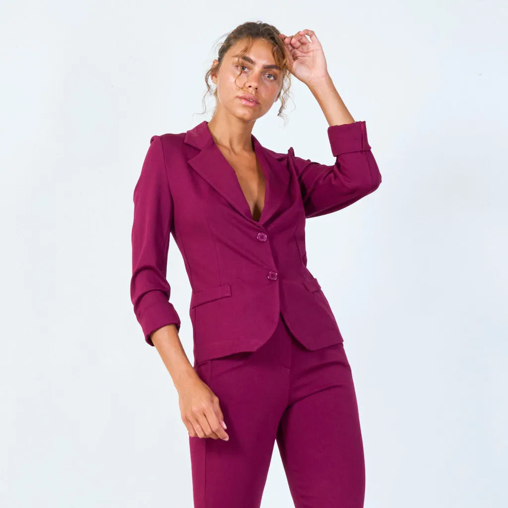 Classic notch-lapel blazer wholesale