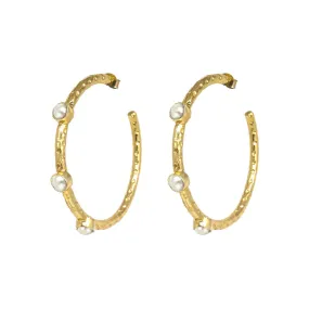 Cruise Freshwater Pearl Large Hoops