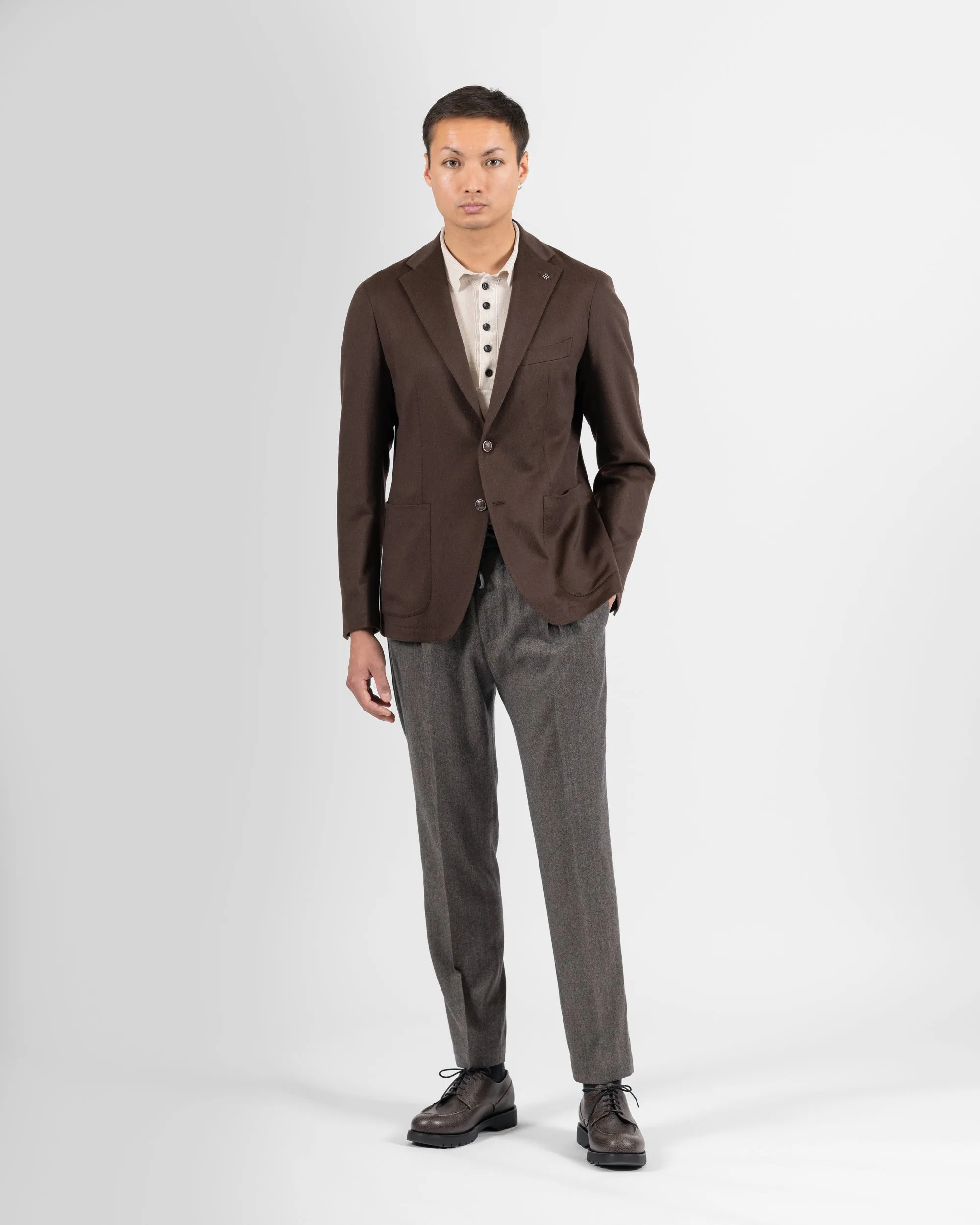 Dakar Single-breasted Camel Hair Blazer - Coffee Brown