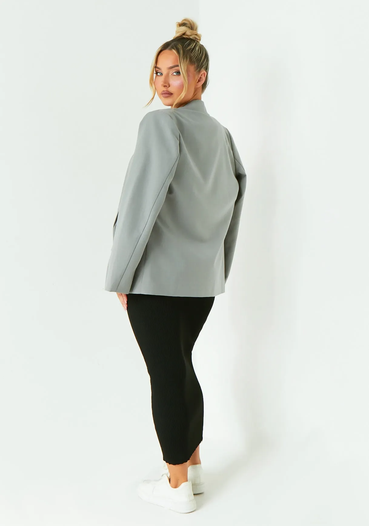 Dakota Grey Oversized Tailored Blazer