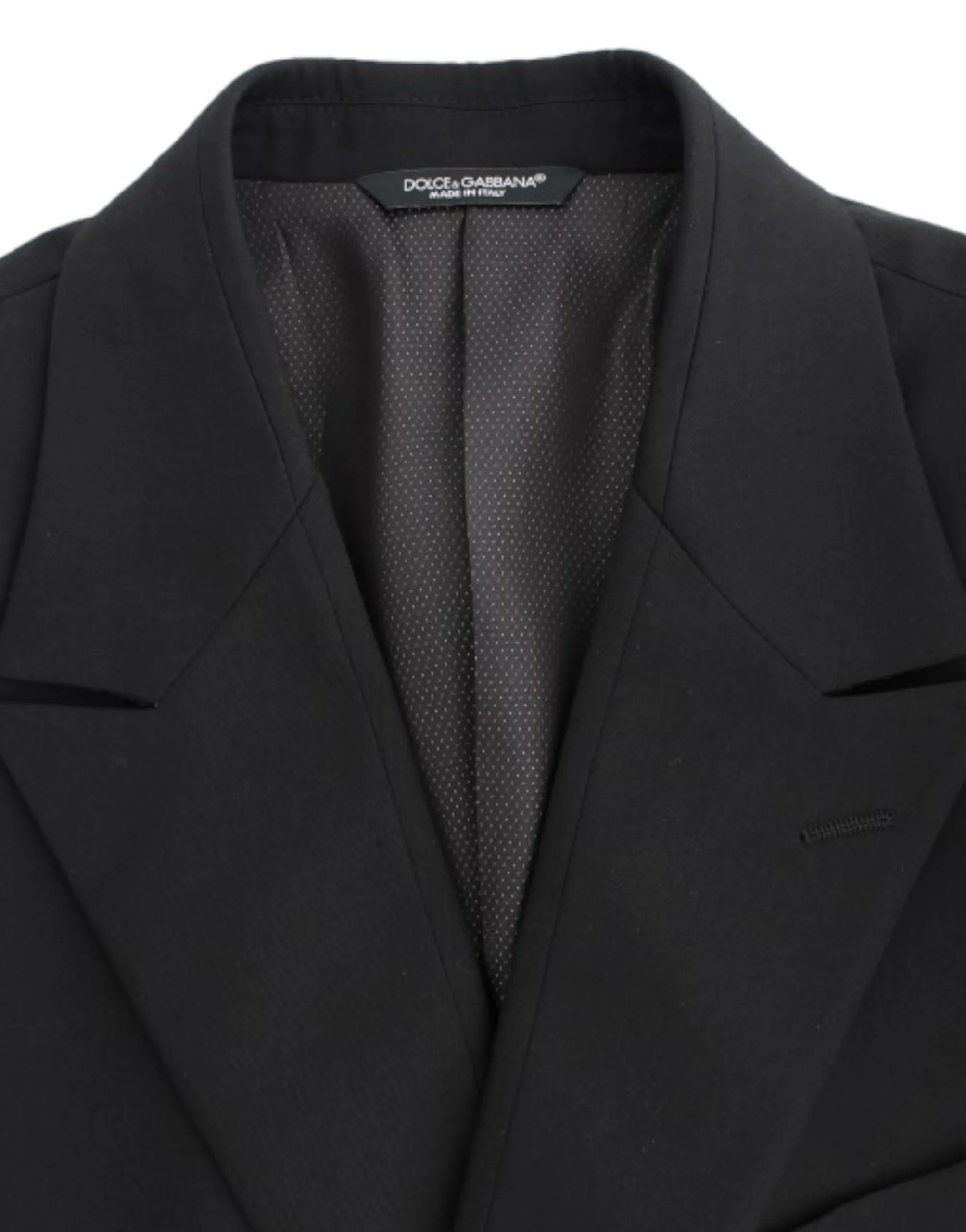 Dolce & Gabbana Elegant Slim Fit Black Wool Blazer