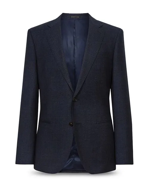 Dunn REISS Textured Slim Fit Jacket, Blue