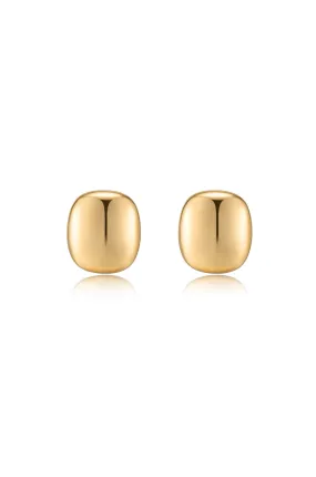 Explore More Collection - Minimal Curved Square Stud Earrings