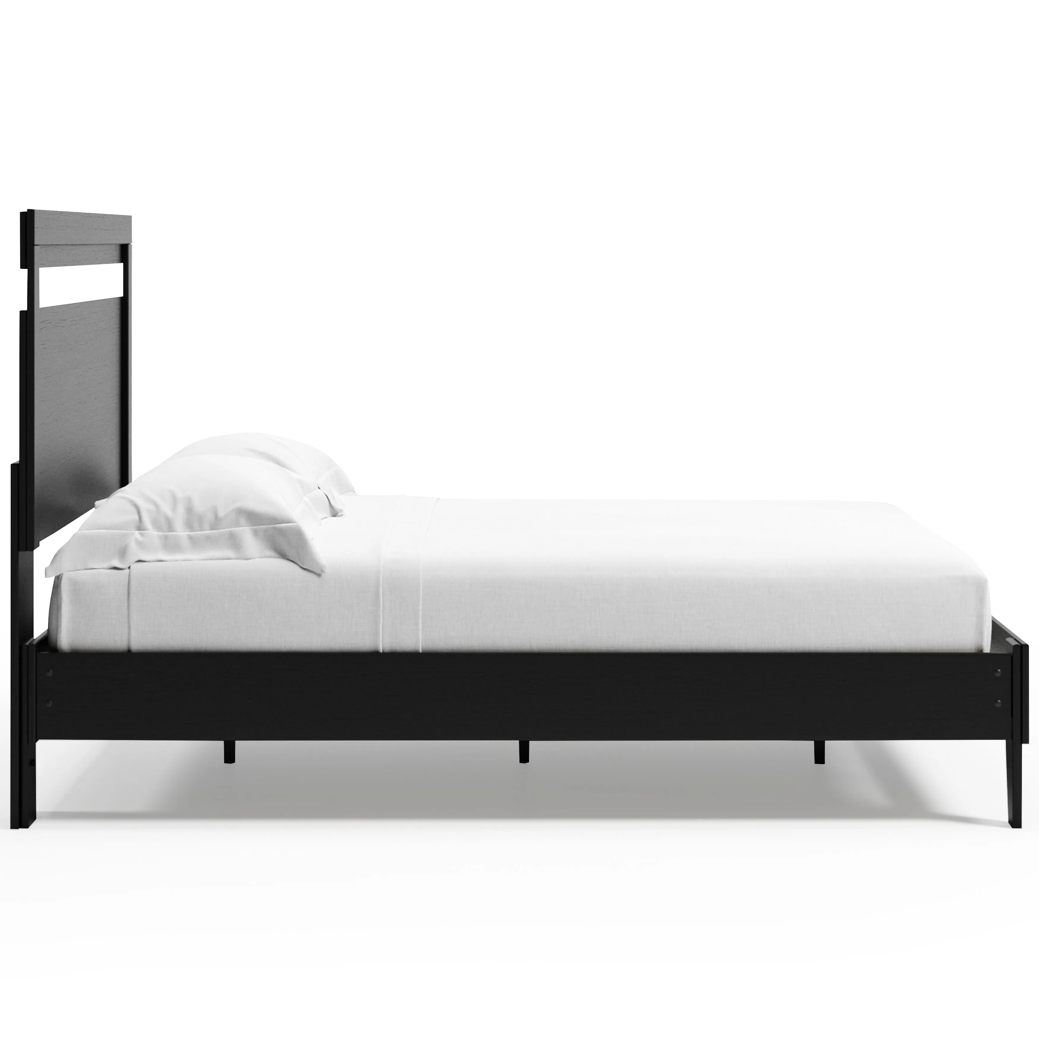 Finch Queen Panel Platform Bed with Dresser in Black/Brown