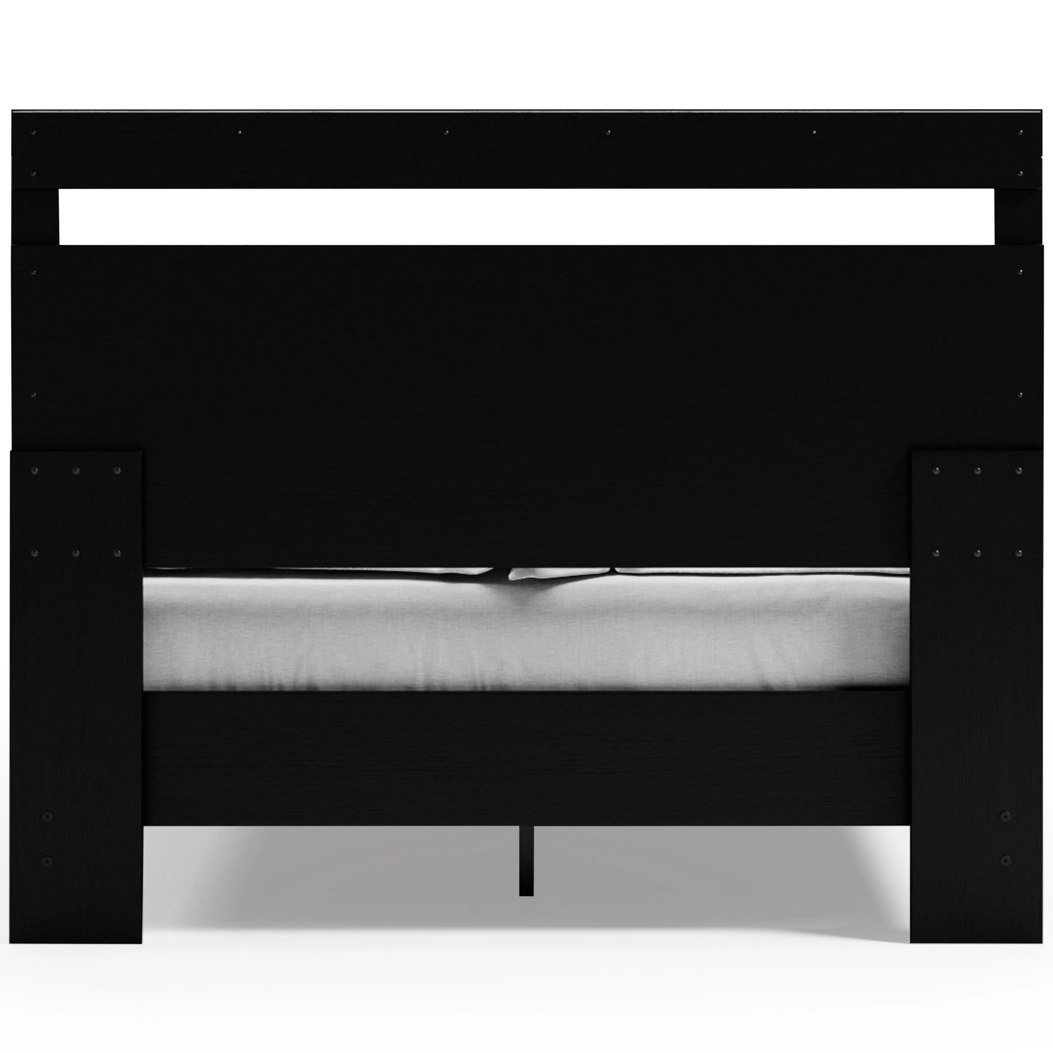 Finch Queen Panel Platform Bed with Dresser in Black/Brown