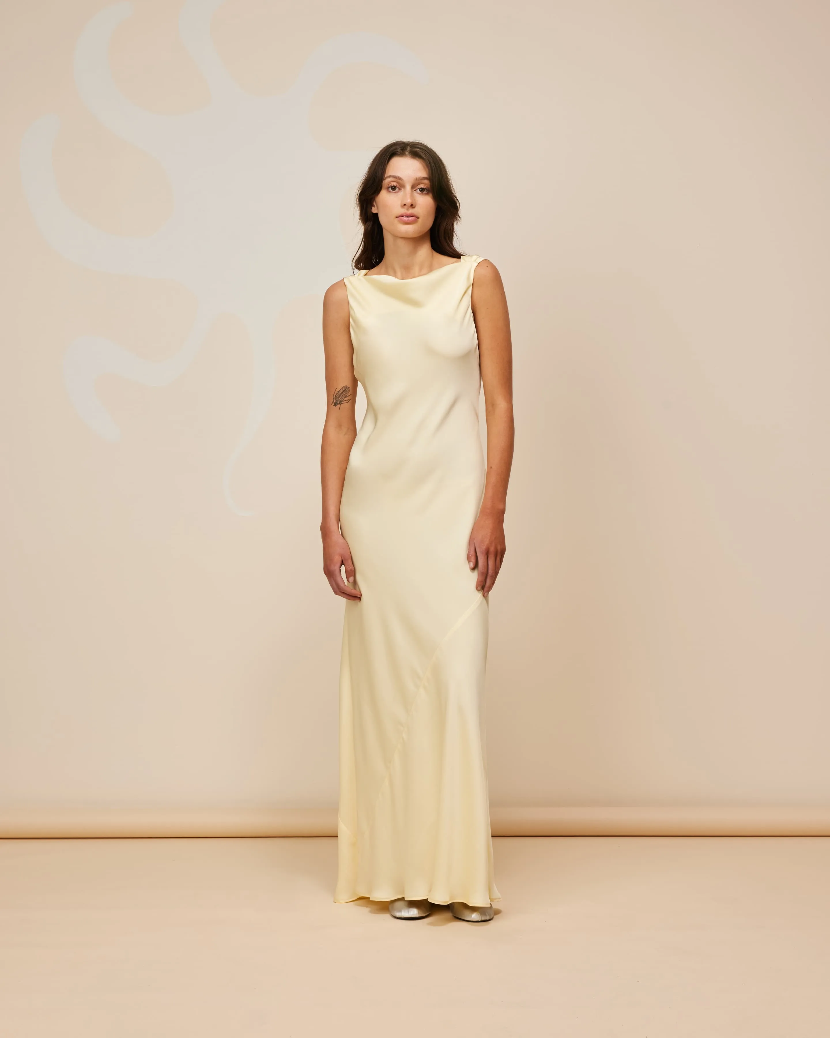 FIREBIRD COWL GOWN BUTTER