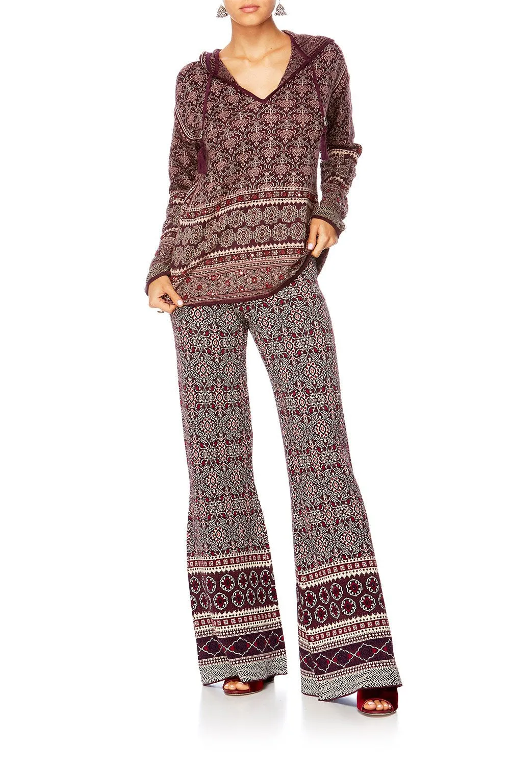 FLARED KNIT PANT MAPPED OUT