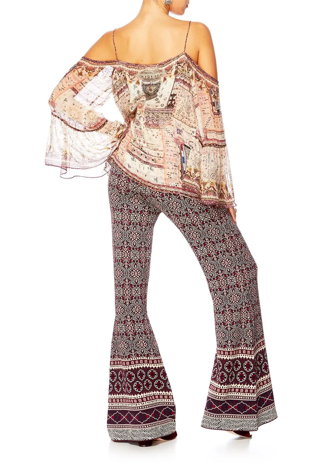 FLARED KNIT PANT MAPPED OUT