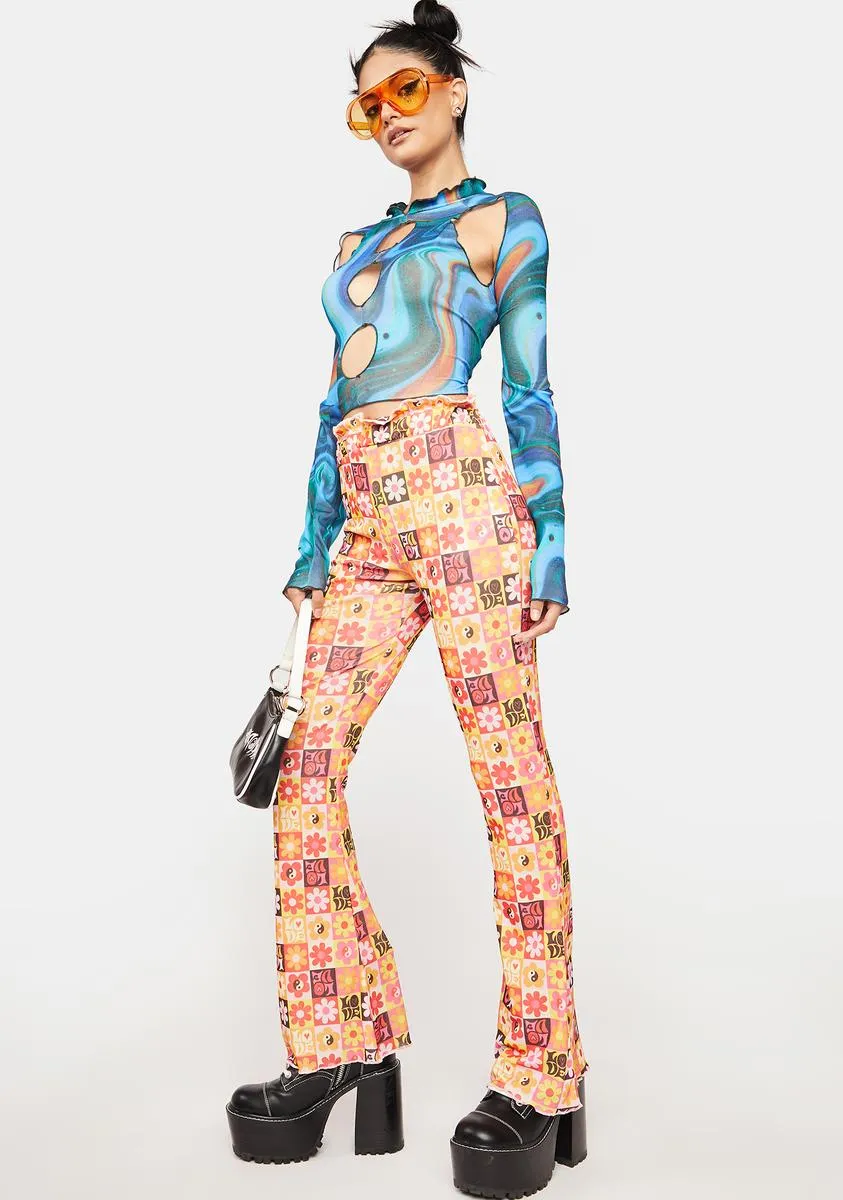 Flower Print Trousers