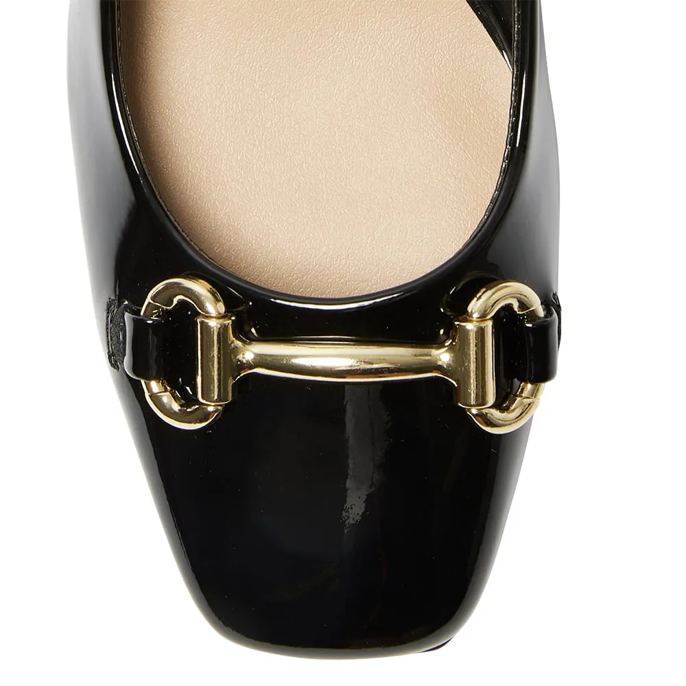 Goldie Heel in Black Patent