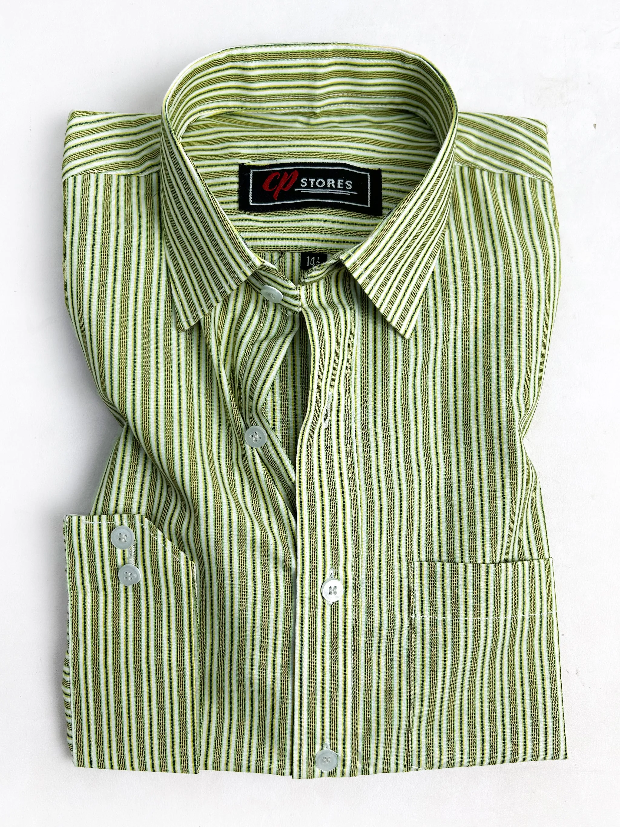 Green Lines Formal Dress Shirt For Men AN MFS108