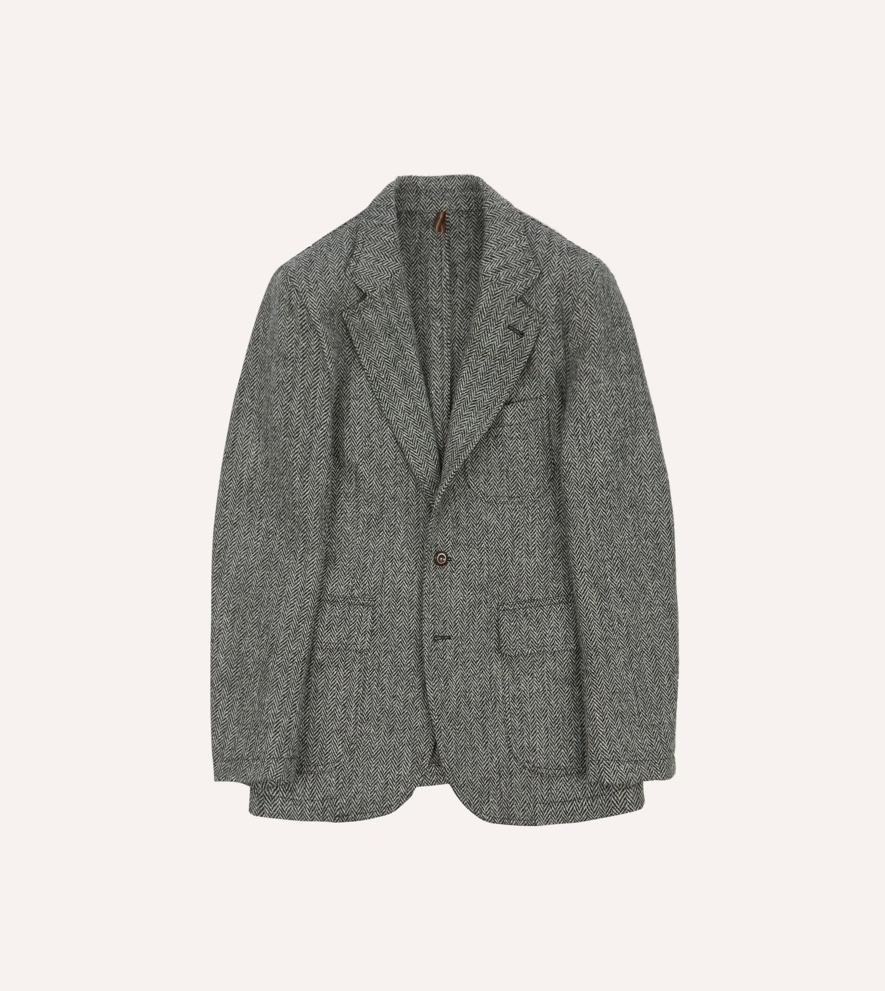 Grey Herringbone Harris Tweed Games Blazer Mk. VII