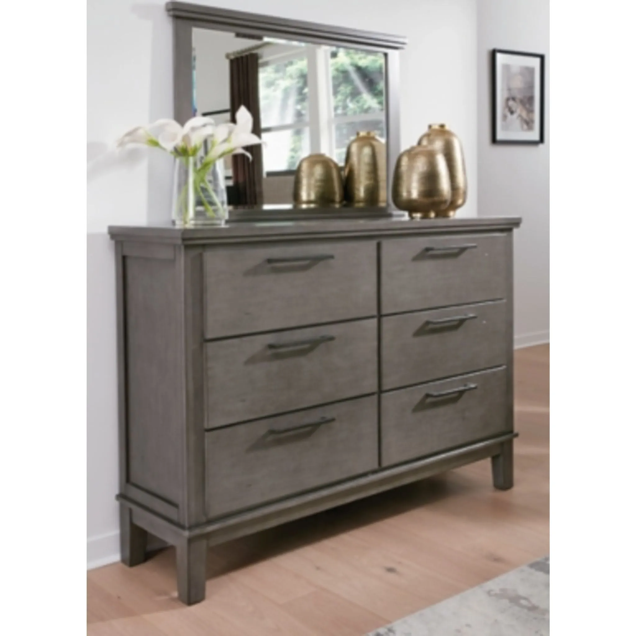 Hallanden Dresser and Mirror - Gray