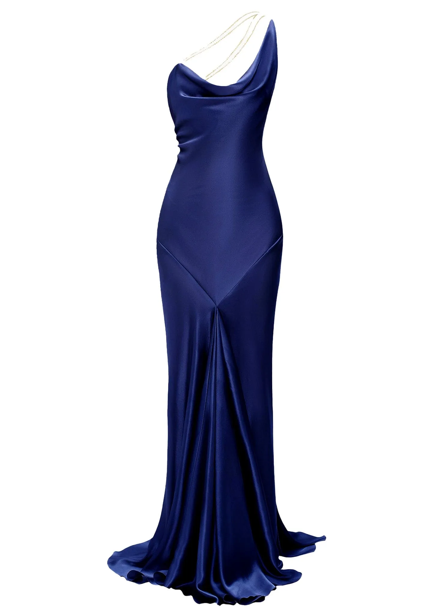 Iris Asymmetric Swarovski Crystal Silk Gown