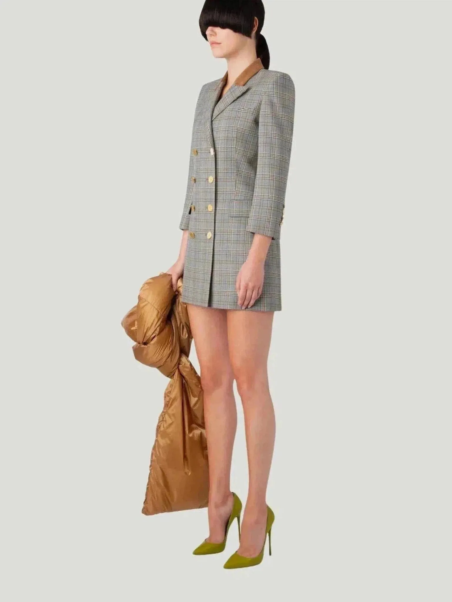 LANDSCAPE Double-Breasted Fine Wool Blazer Dress