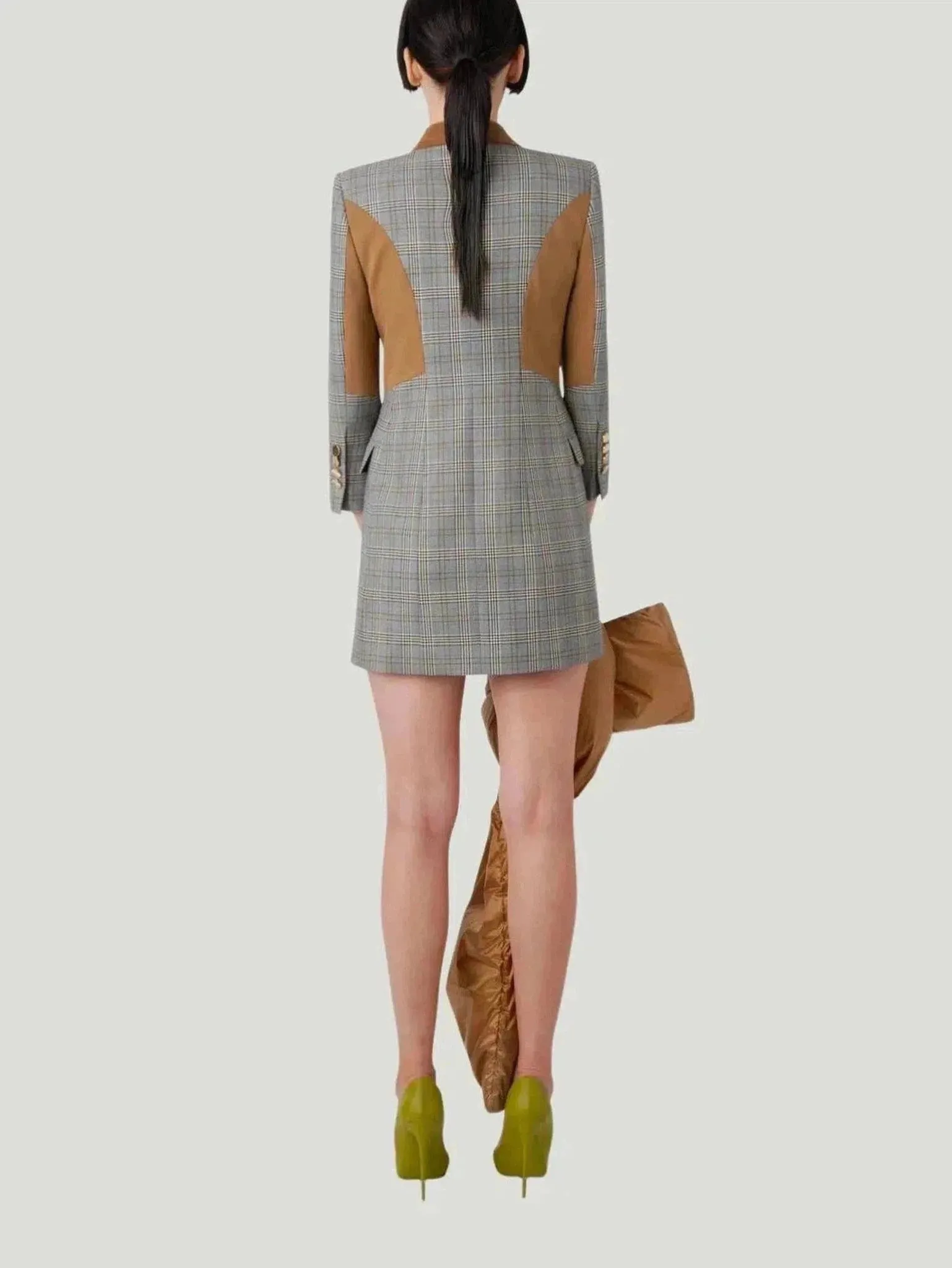 LANDSCAPE Double-Breasted Fine Wool Blazer Dress