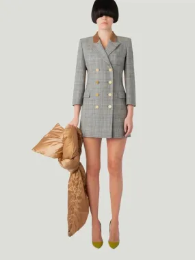 LANDSCAPE Double-Breasted Fine Wool Blazer Dress