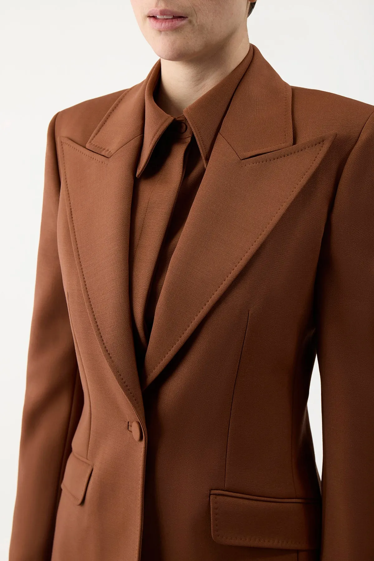 Leiva Blazer in Cognac Sportswear Wool