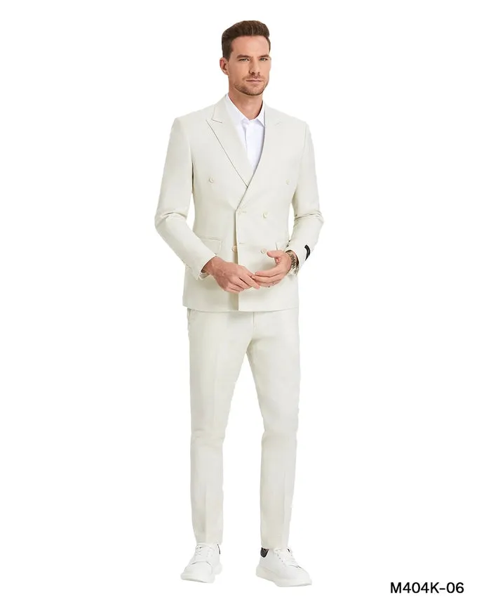 Light Weight Linen Suits, 2-PC Skinny Fit,Ivory