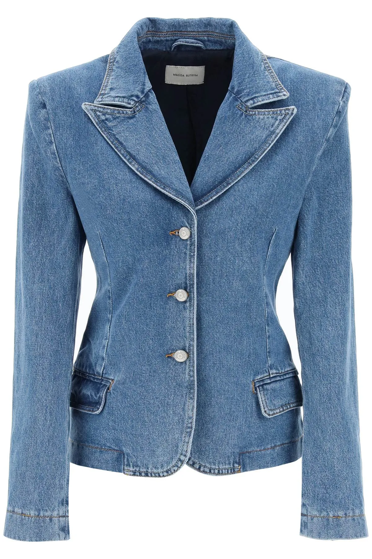 Magda Butrym Single-Breasted Jacket In Denim