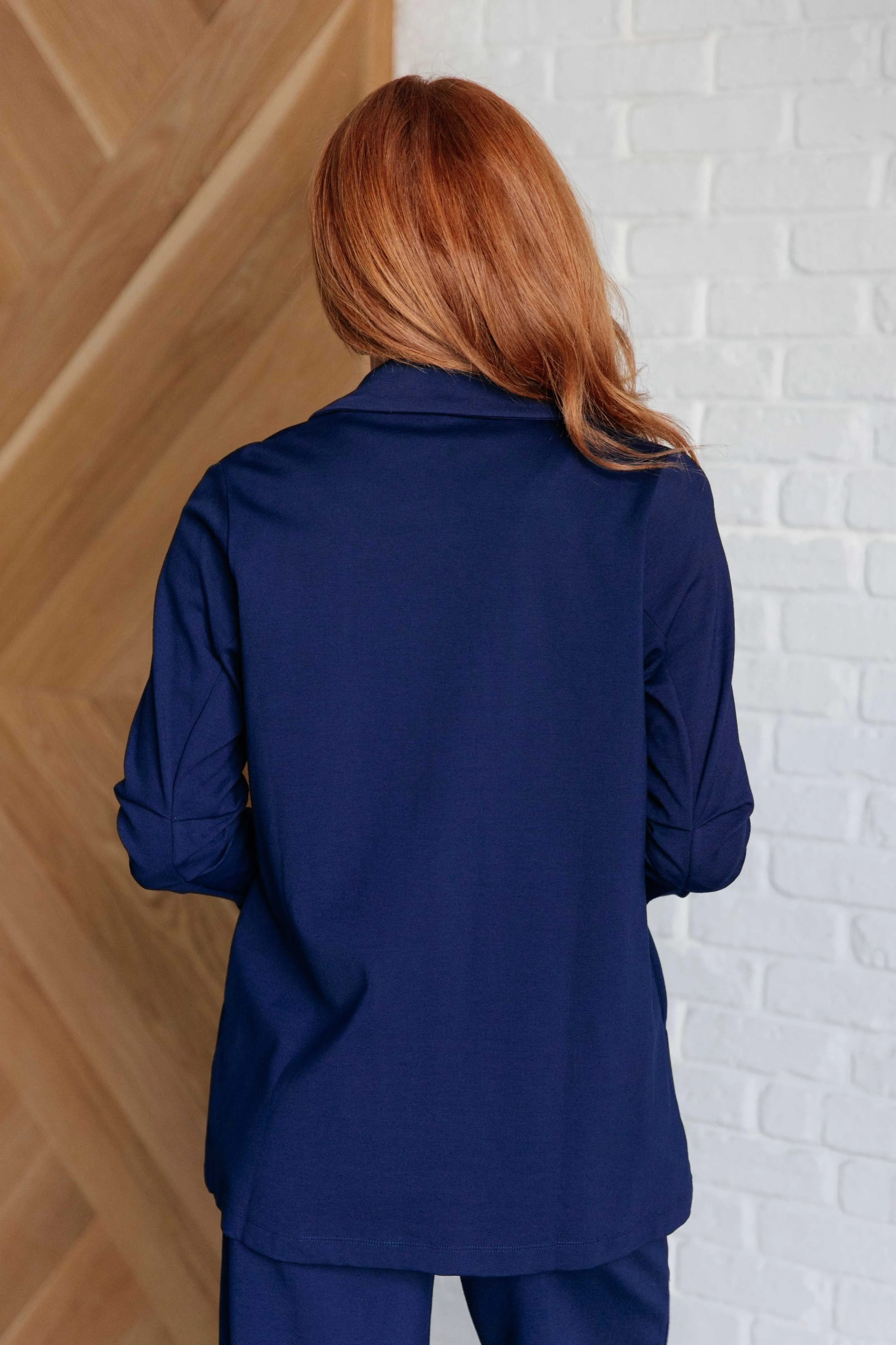 Magic Dear Scarlett 3/4 Blazer in Navy