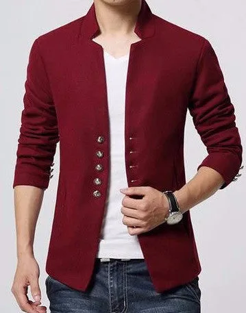 Men's Short Single Breasted Casual Blazer