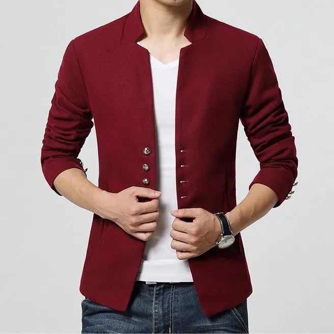 Men's Short Single Breasted Casual Blazer