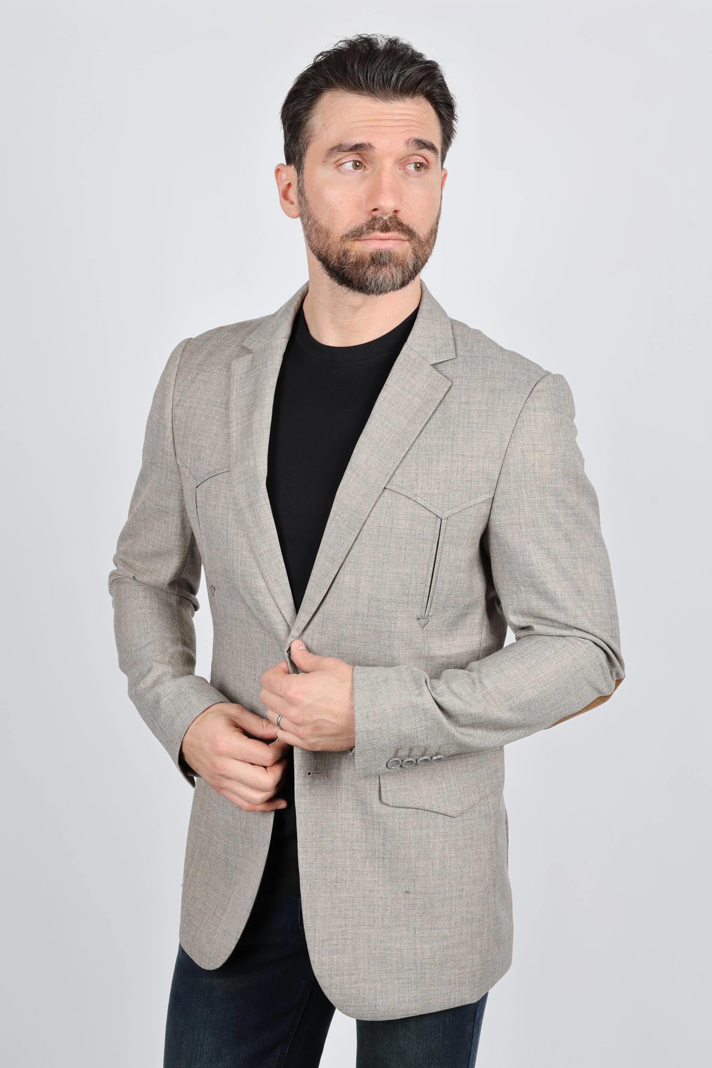 Men's Western Sport Coat with Elbow Patch