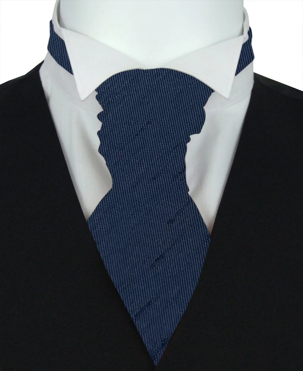 Navy Shantung Wedding Cravat